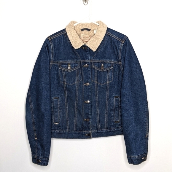Schmidt Workwear Sherpa Lined Denim Jean Jacket L - Picture 1 of 7
